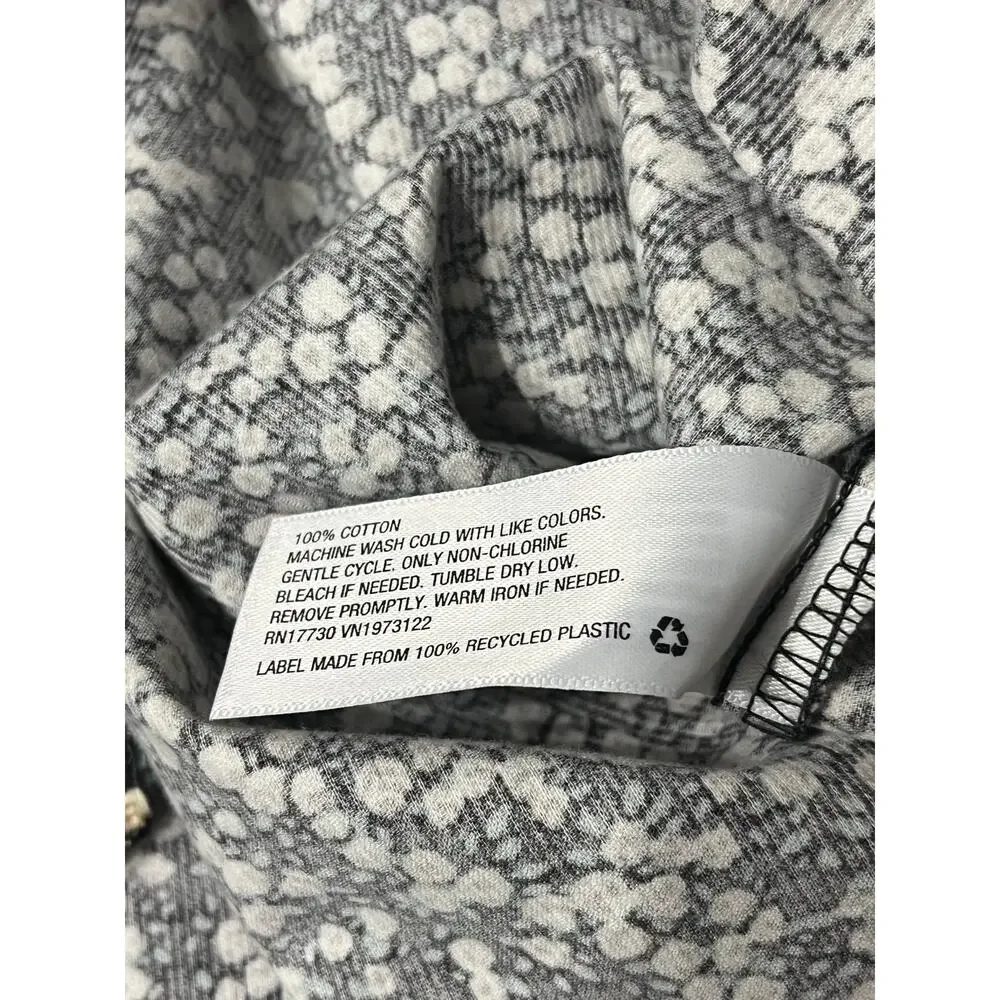 NWT Universal Thread Blue Green Floral Corduroy Long Sleeve Blouse Top SIZE XL - Picture 7 of 7